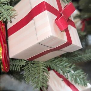 Victoria's Secret Pink and Red Holiday Ornament box